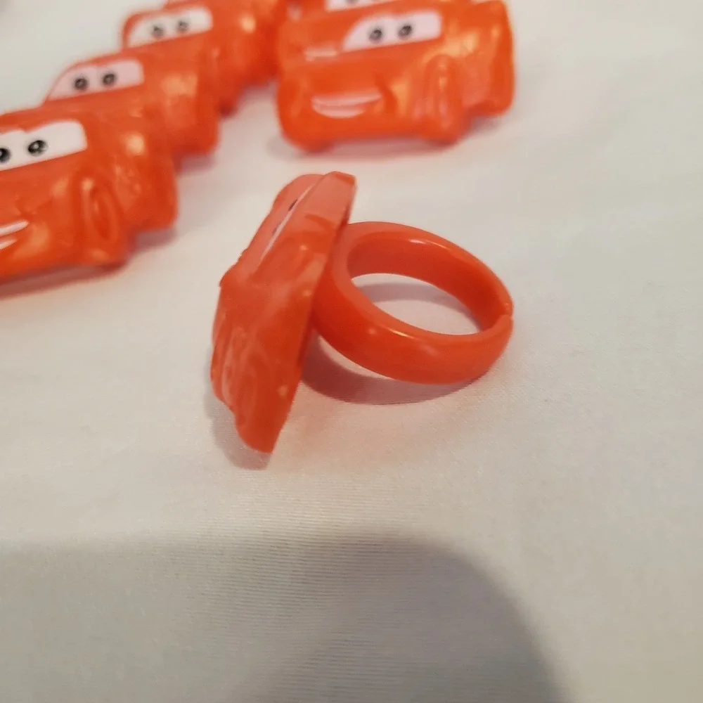 Pixar CARS Cake Cupcake Topper Lightning McQueen Cupcake Rings 12 Count